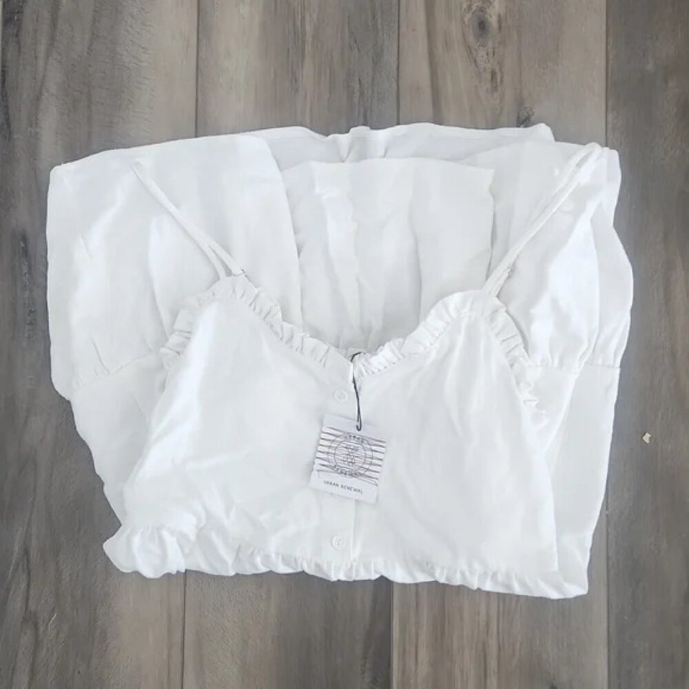 NWOT White Linen Dress - Picture 2 of 6